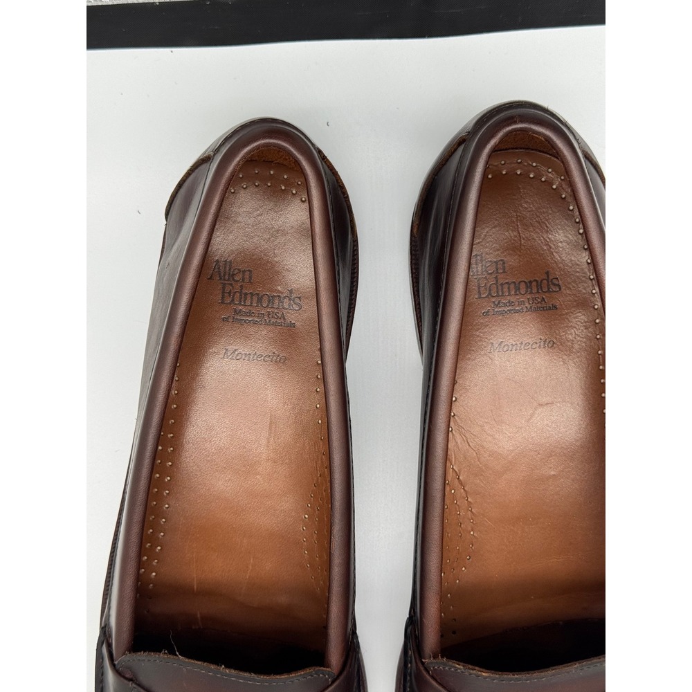 Allen Edmonds Penny Loafers Brown Leather Slip-On Shoes Men's Size 13B USA Made - Picture 15 of 15